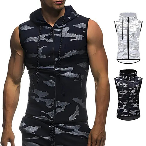 Sudadera Para Hombres Fitness Sin Mangas Transpirable Verano
