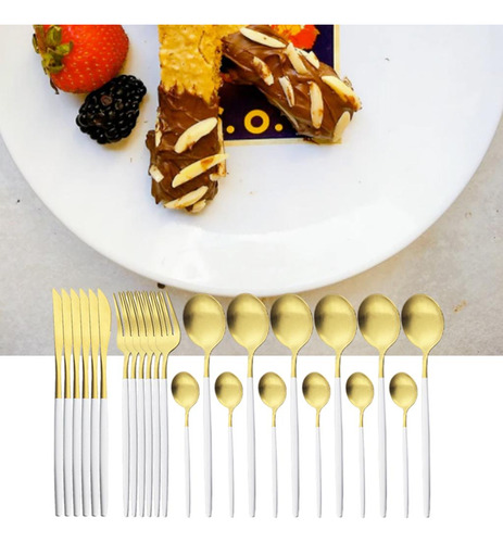 Juego De Cubiertos De Cocina Cuchillos Tenedor Dorado