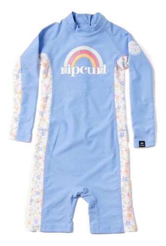 Lycra Rip Curl Girls 0-6 Ls Uv Spring Blue - Azul - La Isla