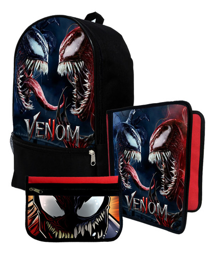 Mochila+ Funda Carpeta+ Cartu De Venom #397