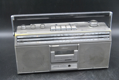 Antiguo Radio Grabador Philips Vintage Funcionando Retro