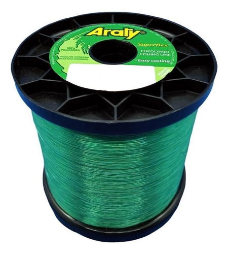 Linha Pesca Araty 0,50 Mm Verde 2075 Mts 33,4 Lbs 500 Gramas