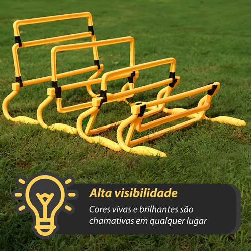 Kit Barreira C/ 4 Obstáculos 4 Alturas Ajustáveis Agilidade