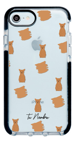 Funda Para iPhone Mujer Perro Chihuahua Manchas Tu Nombre