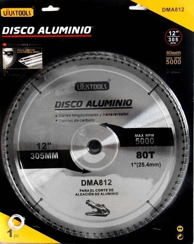 Disco Corte Aluminio 12pLG 80t Dma812 - Ynter Industrial