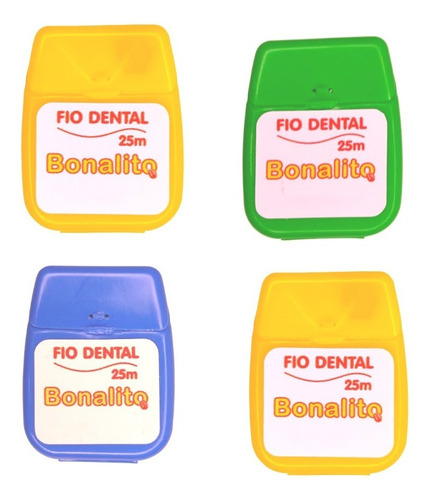 4 Fio Dental Fino Dentes Limpeza Bucal 25 M