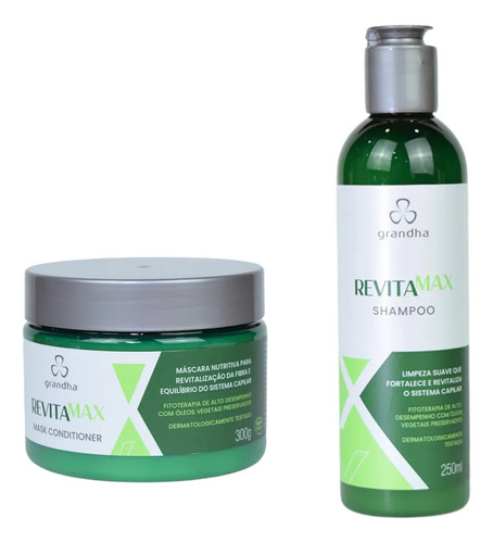 Grandha Revitamax Shampoo E Mascara Hidratação E Nutrição