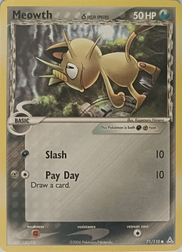 Pokémon Tcg Meowth (delta Species) 071/110