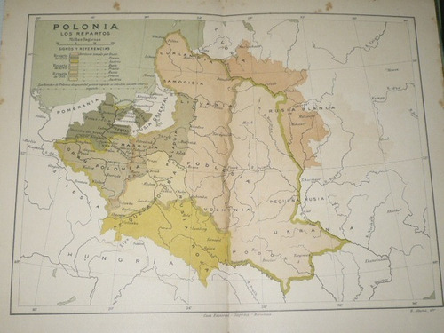 Mapa Antiguo De Polonia