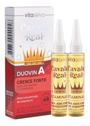 Imagem 2 de 12 de Kit Cabelão Rapunzel Cavalo Real+ampola Duovin Cresce Forte