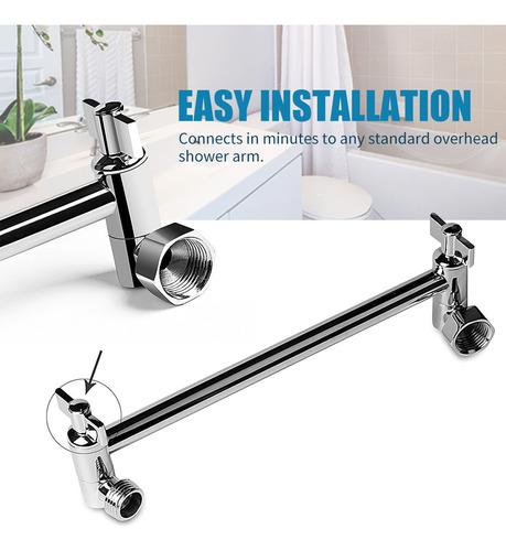 Extensión De Brazo De Ducha 11 Ajustable Cromado