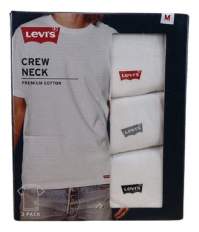 Remeras Levi's Pack Por 3 Importadas 100 % Algodon Caja Cerr