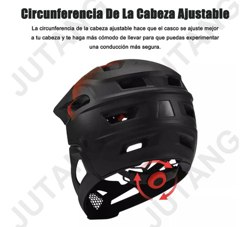 Casco de bmx Jutang cascos para bicicleta Casco mtb fox color rojo