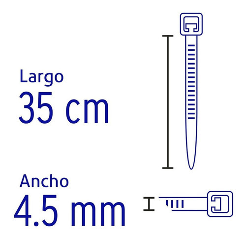 Cincho Negro 50 Lb 4.5 Mm X 350 Mm 25 Pz Voltech 44329 Color Negro