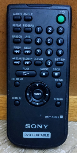 Sony: Control Remoto Original Para Dvd Portátil, Rmt-d182a (Usado)