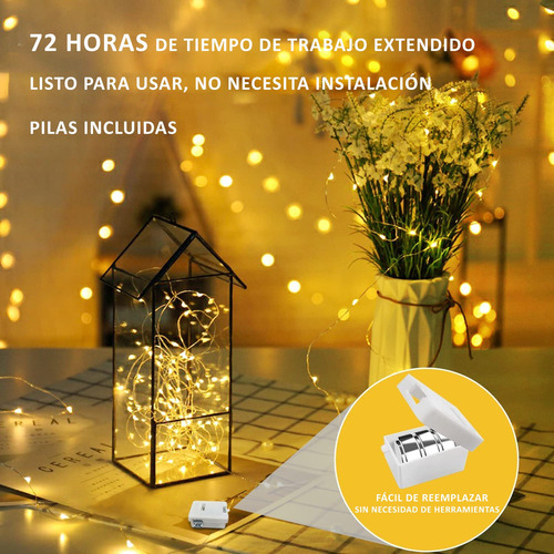 Luces Decorativas Cadena De Luces De Hadas 2m 12piezas