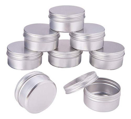 10 Latas Redondas De Aluminio De 1.0 Fl Oz/1 Oz Con Tapa De 