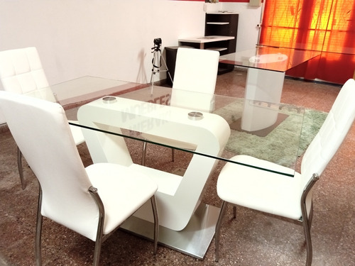 Mesa De Vidrio 10mm Base Premium Cocina Comedor Ventana