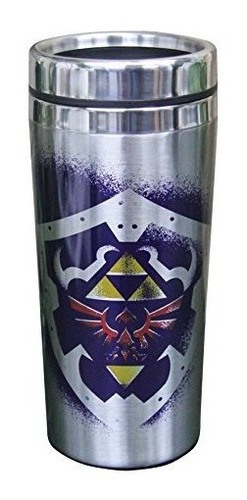 La Leyenda De Zelda Link Taza De Viaje 15oz Hylian Shield De