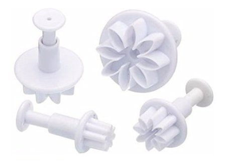 4 Pieza Set Daisy Flor Impresion Plunger Pop-out  Juego