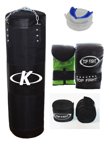 Kit Boxeo Bolsa+guantes+vendas+bucal