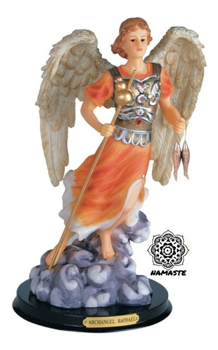 Hermosa Figura Del Arcangel Rafael 30 Cm - Envío Gratis