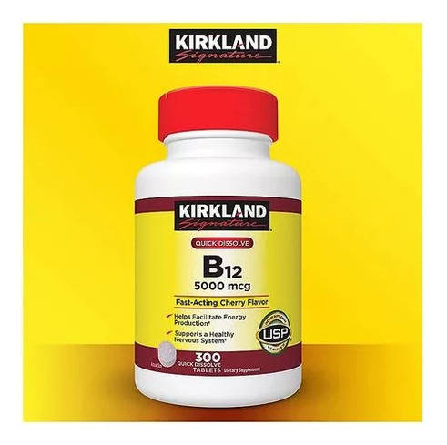 Vitamina B12 Kirkland 300 Tablest Subliguales 