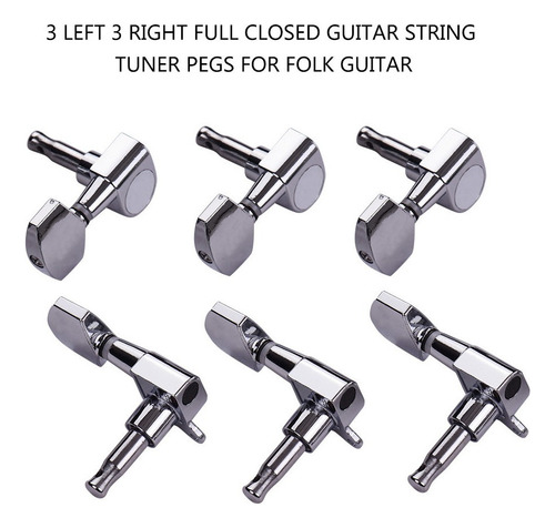 N 6pcs 3l3r Clavijas De Afinación De Guitarra Cerradas