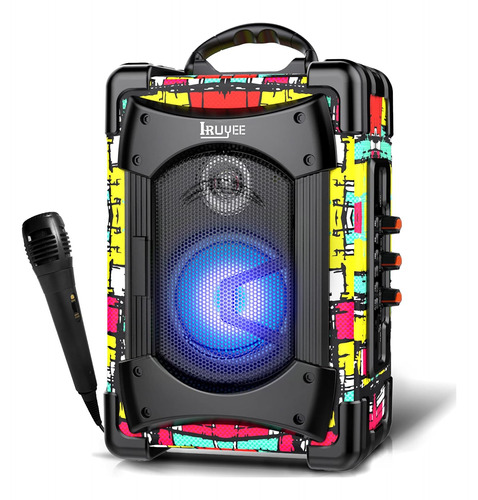 Maquina De Karaoke Portatil Iruyee, Bocina Bluetooth Con Mi