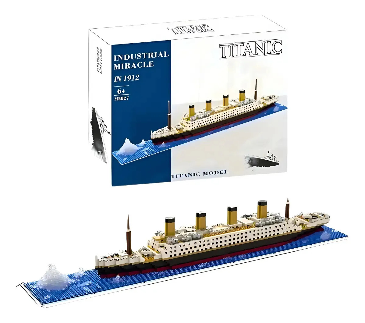 Blocos Montar Titanic 1860 Peças Navio Com Luzes 1870 Titanic