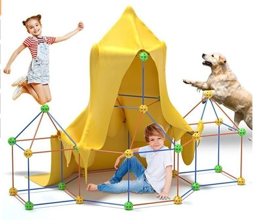 . Regalo De 87 Piezas Construcción Castillo Túnel Carpa Kit