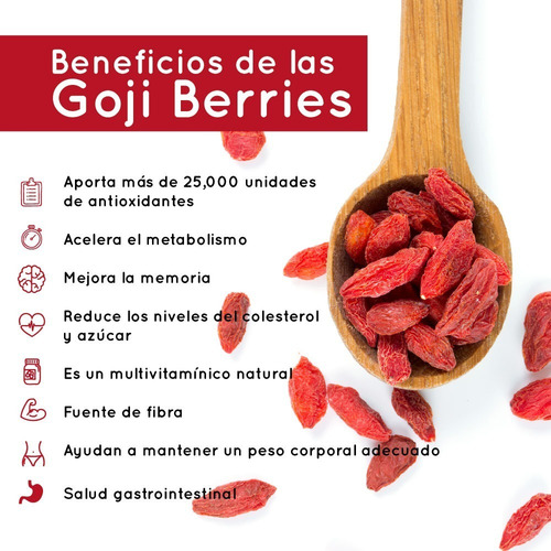 Imagen 7 de 8 de Duo Goji Berries Bayas De Goji Orgánicas Leafy 250g