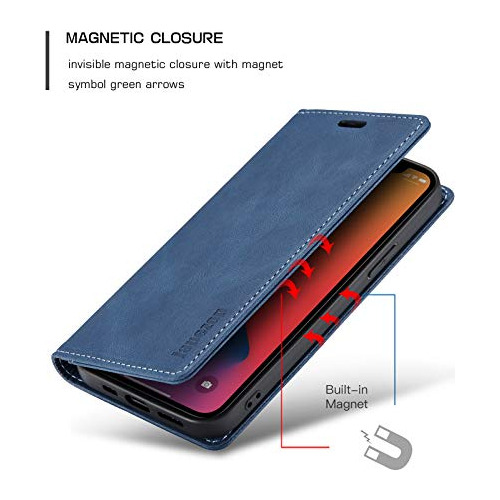 Funda Para iPhone 12 Mini Azul 5.4 Pulgada Pu Piel Sinte - 1