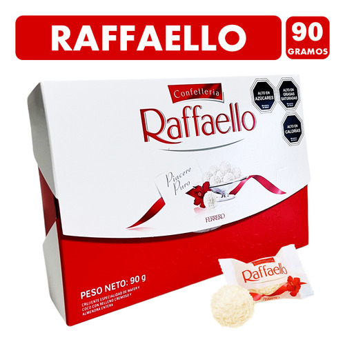 Bombones Raffaello Sabor Wafer Y Coco (caja Con 90 Gramos)
