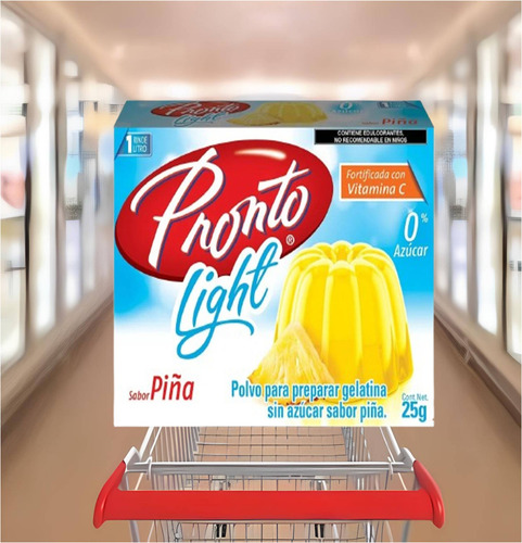 Pronto 3 Gelatinas De Agua Sabor Piña Con 0% Azúcar Wow