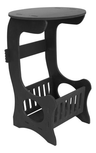 Pequeña Mesa Redonda Sofá Mesa Lateral Simple Black