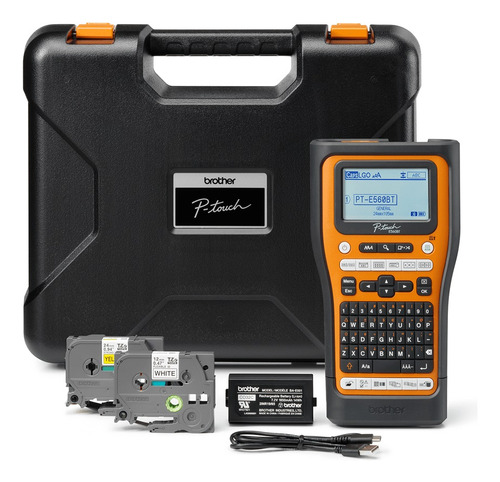 Rotuladora Brother Pt-e560btvp Portátil Bluetooth Color Naranja