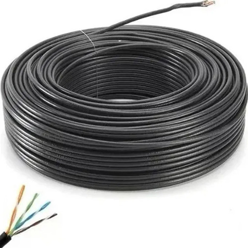 Imagen 3 de 8 de Cable Rollo Utp Par 100mts 100m Exterior Cat 5e Red Cctv Camara Seguridad