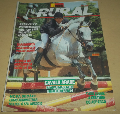 Revista Manchete Rural Nº 29 - Agosto 1989 - Cavalo Árabe