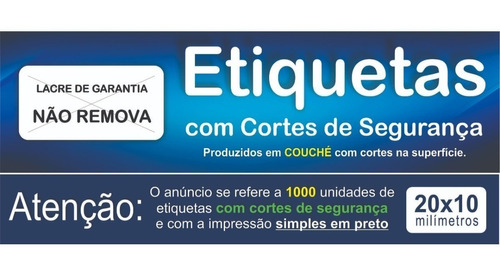 Lacres Com Super Picotes 20x10mm 1000 Unidades Com Aviso