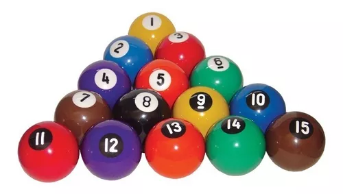 Jogo Bola De Bilhar Sinuca Snooker 52mm Com 16 Bolas