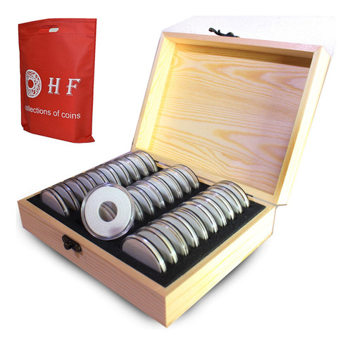 30 Unidades De Cápsulas Para Monedas De 51mm, Caja Para