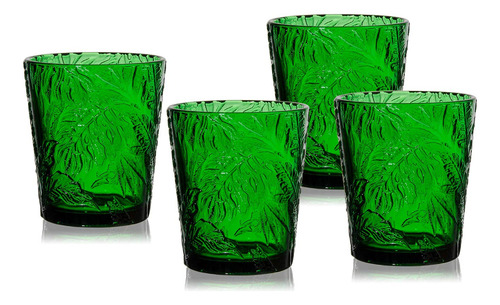 Juego Copa Vino Cristal Color Prensado Hecho Mano 4