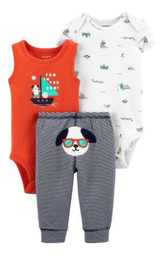 Conjunto Set De 3 Piezas Carters Original Barco Bebe 