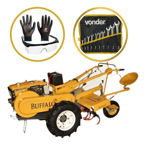 Microtrator Buffalo Bfde 13cv Diesel C/ Rotativa E Brindes