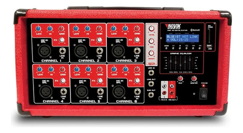 Mesa Som Cabecote Amplificado Novik Nvk-6400bt 200w 6 Canais