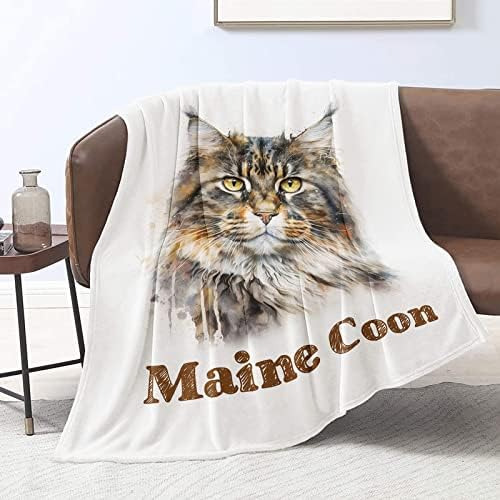 Manta De Gato Maine Coon Para Mujeres Y Niñas, Regalos De Ga