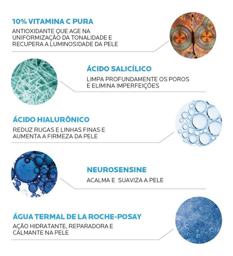 Sérum Facial La Roche-posay Vitamina Pura C10 30ml Todo Tipo De Pele Dia/noite