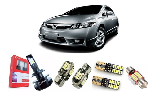 Kit Lâmpadas Led Premium Completo Honda New Civic