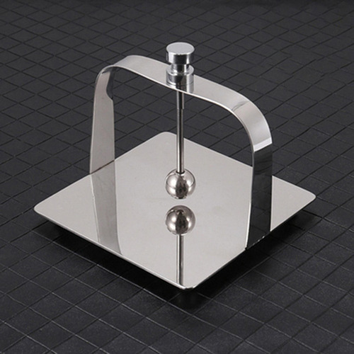 Base Estable Lisa Del Servilletero Del Acero Plata Cuadrada